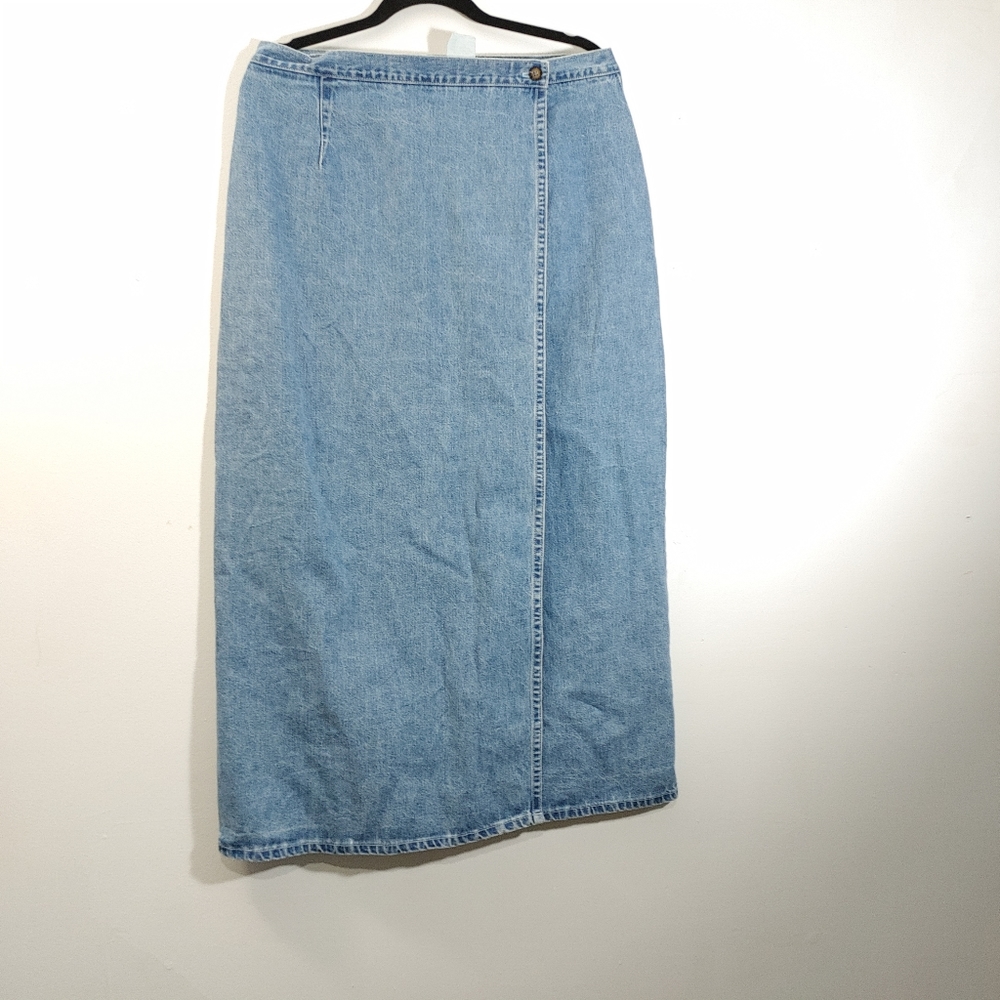 Hechter Wrap Jean Skirt Midi Size 14